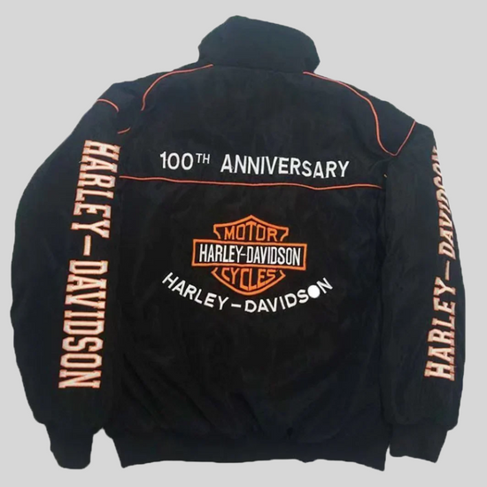 Harley-Davidson NASCAR Embroidered Racing Bomber Jacket - Vintage Biker Streetwear