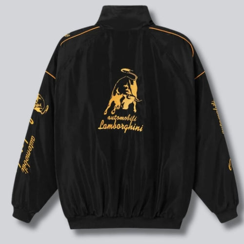 Lamborghini Embroidered Vintage Bomber Jacket – Classic Motorsport Look