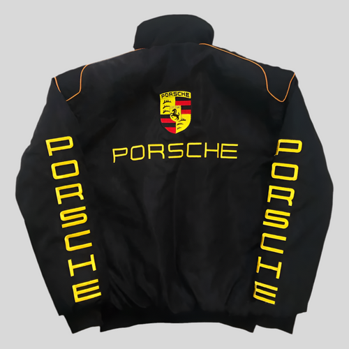 Porsche Embroidered Vintage Bomber Jacket – Classic Motorsport Style
