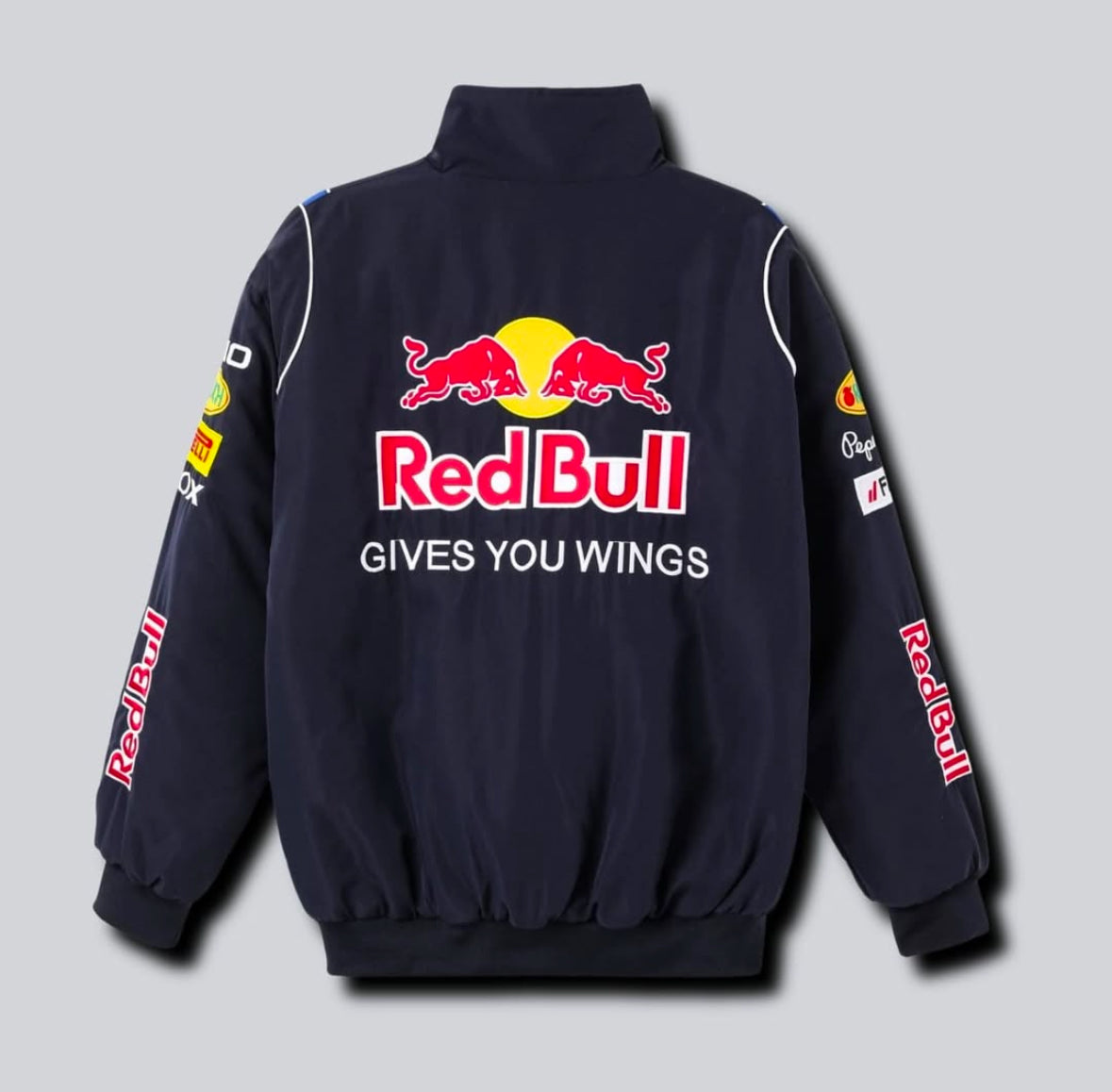 Red Bull Racing Embroidered Varsity Jacket – Motorsport Vintage Style
