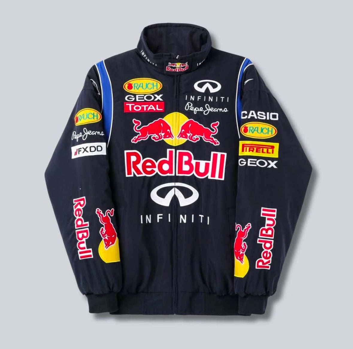 Red Bull Racing Embroidered Varsity Jacket – Motorsport Vintage Style