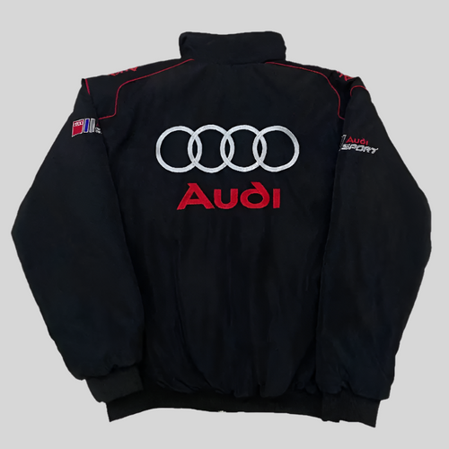 Audi Racing Embroidered Bomber Jacket - Vintage Motorsport Streetwear