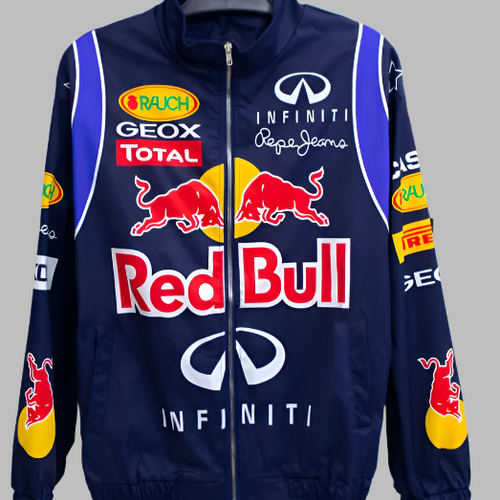 Red Bull Racing Printed Bomber Jacket - Vintage F1 Streetwear