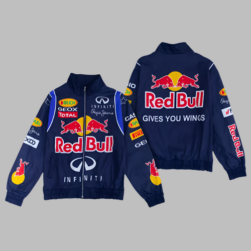 Red Bull Racing Printed Bomber Jacket - Vintage F1 Streetwear