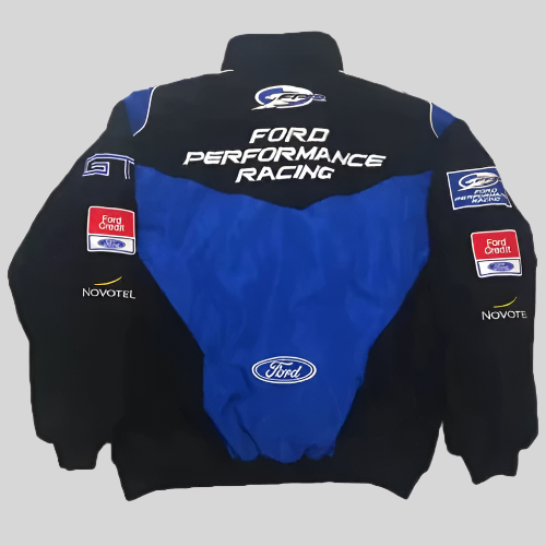 Ford NASCAR Embroidered Racing Bomber Jacket - Vintage Motorsport Streetwear